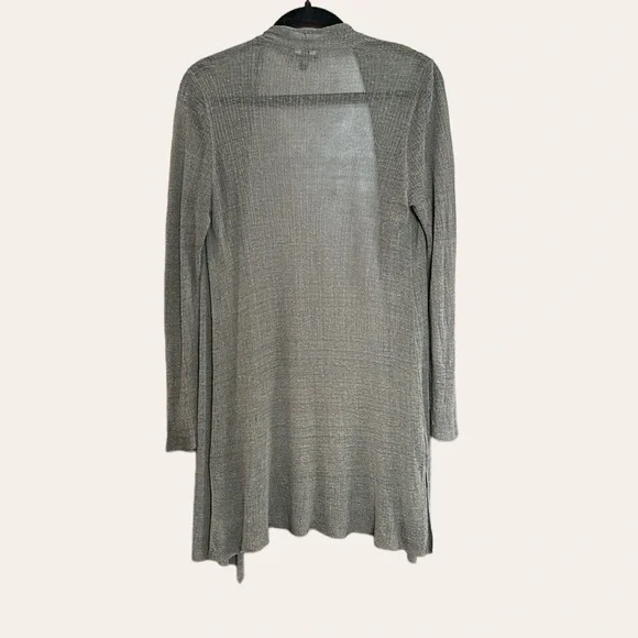 Eileen Fisher Olive Green Linen Cardigan, Small - Picture 2 of 5